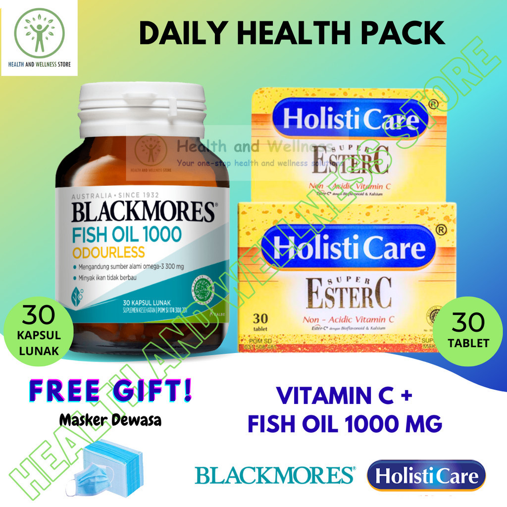 Jual Blackmores Fish Oil 1000 Odourless 30 Kapsul Lunak Dan Holisticare ...