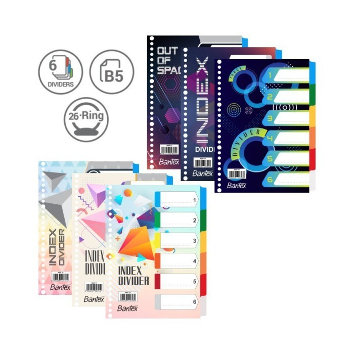 Jual [Stationery Spectrum] Bantex Dividers Fancy B5 Multiring Binder ...