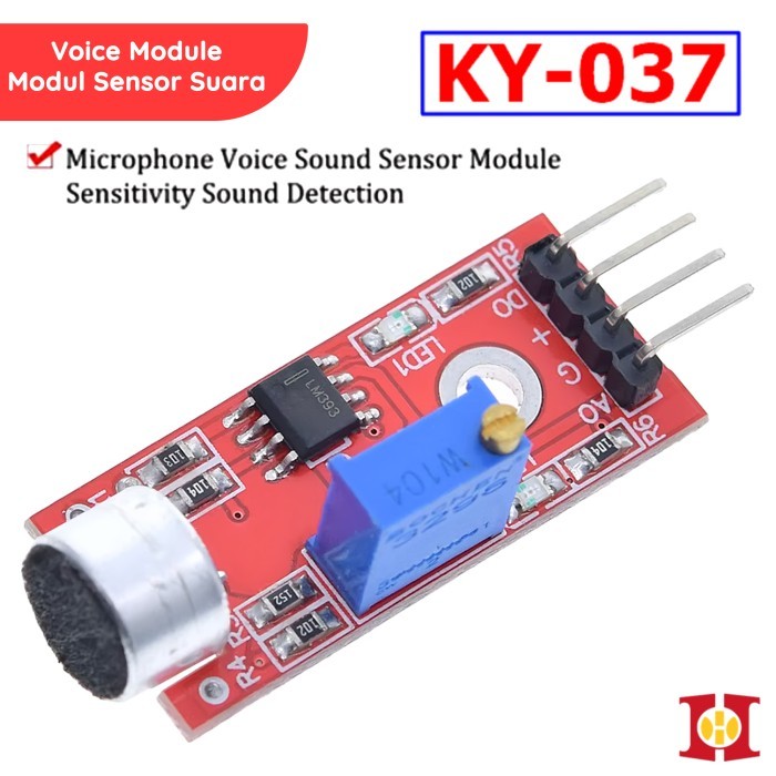Jual KY-037 KY037 Modul Sound Sensor Suara Microphone Mic Condenser ...