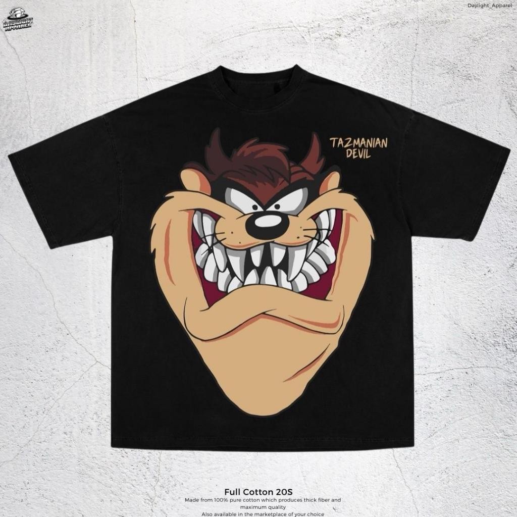 Jual T-Shirt TAZMANIA - Oversized Boxy Black Solid 20S | Shopee Indonesia