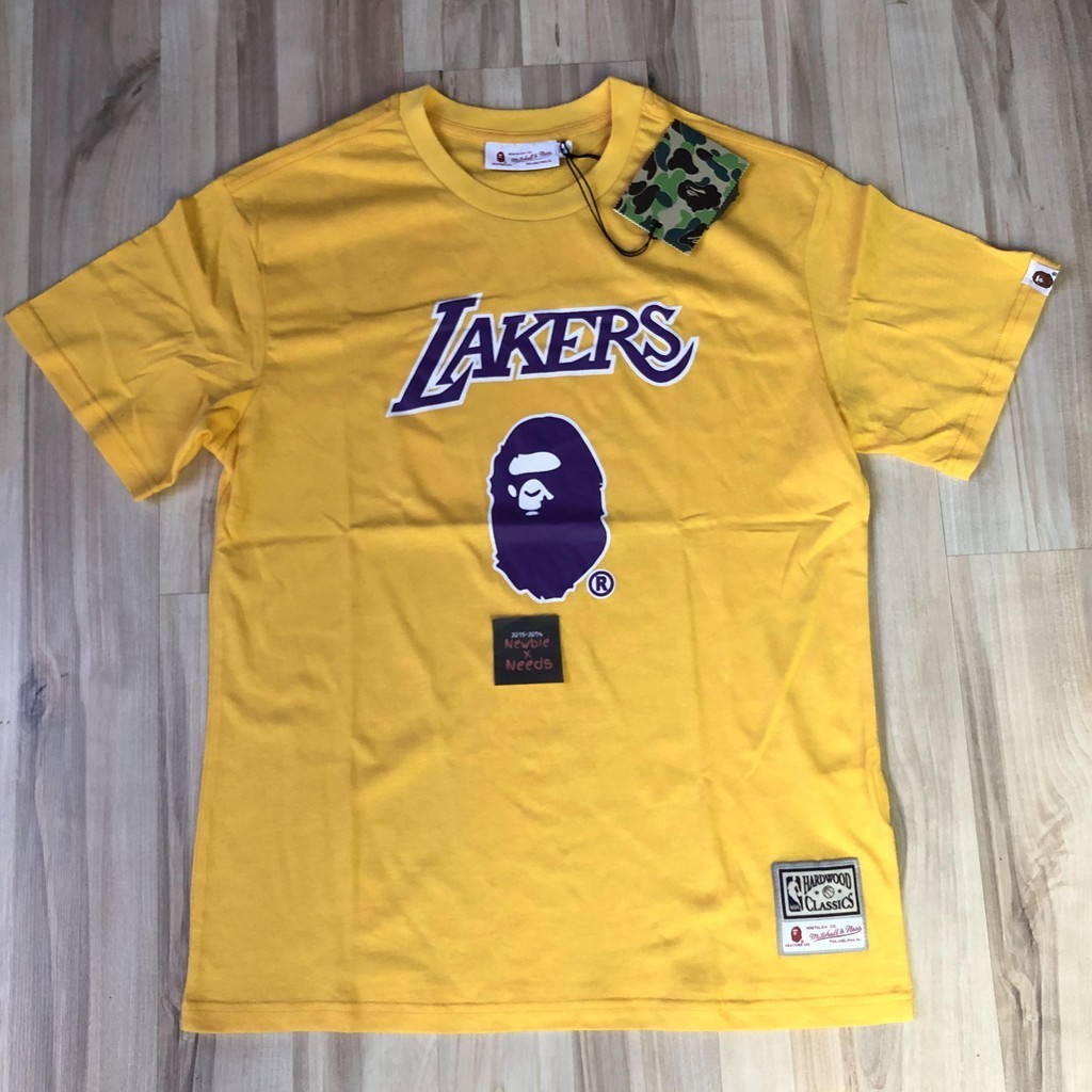 BAPE x Mitchell good & Ness Lakers Tee