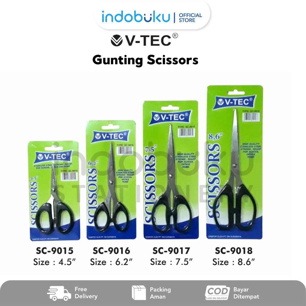 Jual Gunting Scissors 4,5 V-Tec SC-9015 | Shopee Indonesia