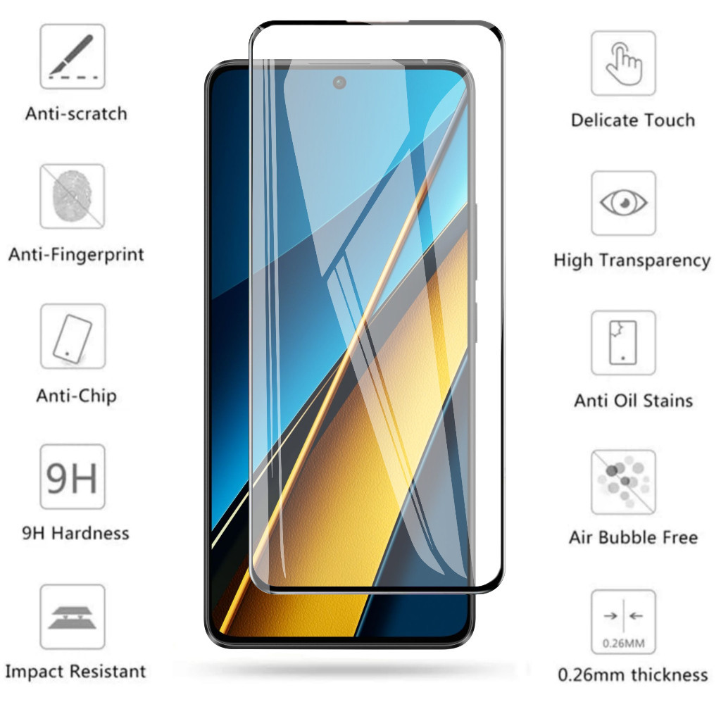 Jual Tempered Glass XIAOMI POCO X6 M6 PRO Anti Gores Layar Full ...