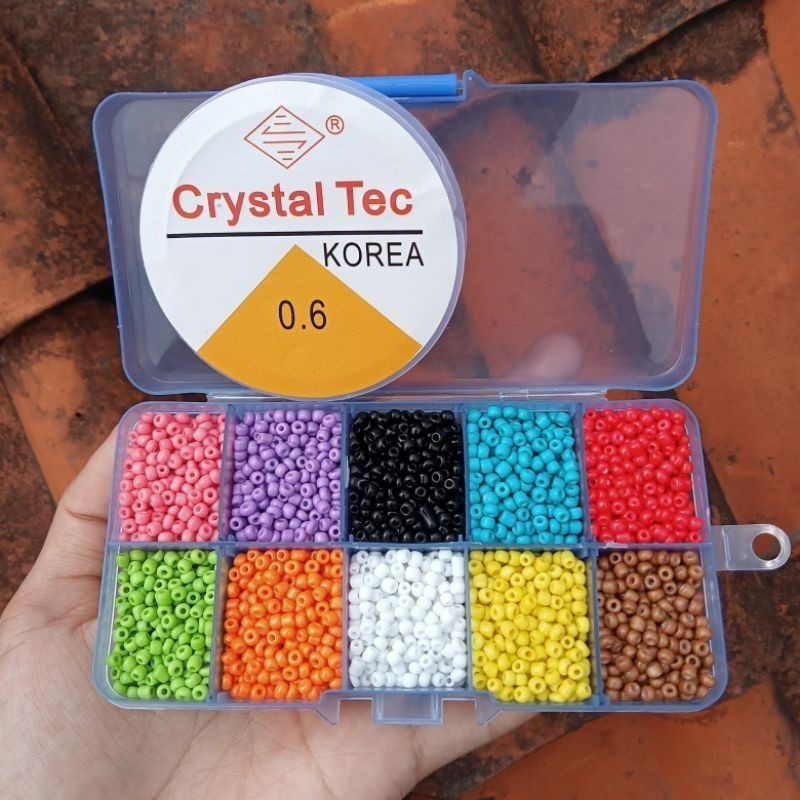 Jual Satu Paket Isi 10 Sekat - Set Mote Manik Manik Box 3mm Bisa Pilih ...