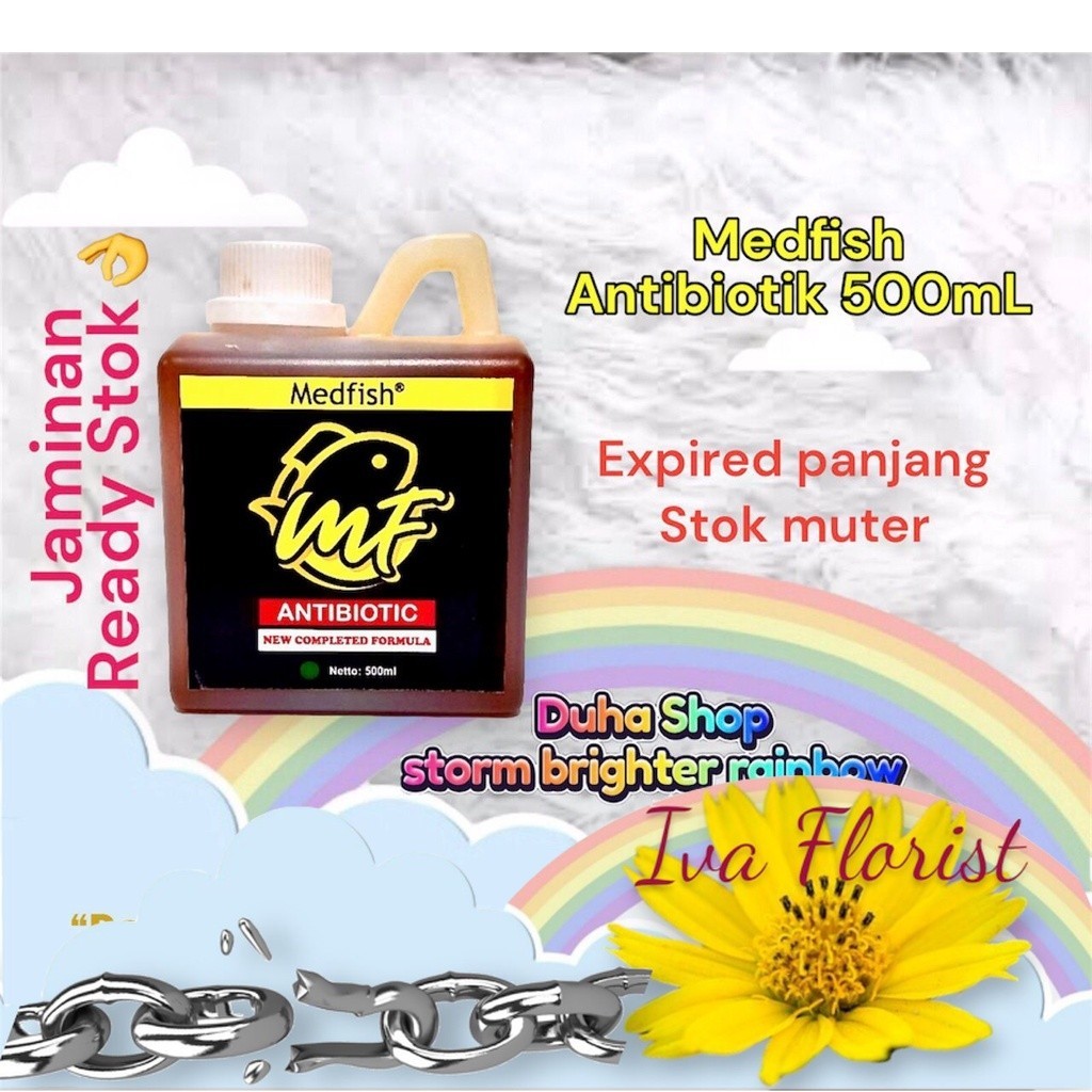 Jual Medfish Antibiotik 500mL obat ikan anti bakteri dan jamur ...