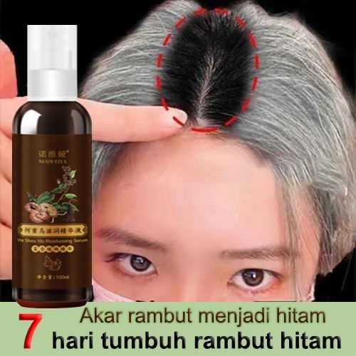 Jual 【100 Asli】Serum uban rambut permanen-Serum penghitam rambut uban ...