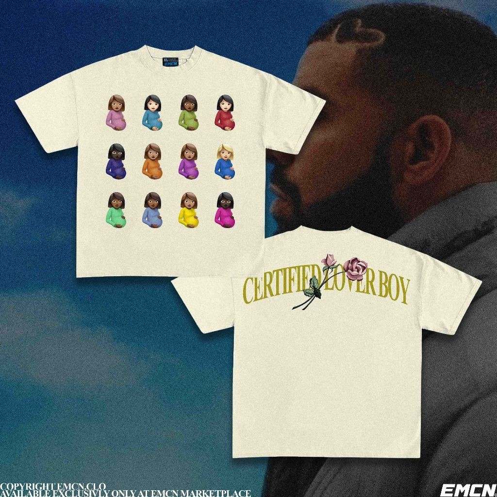 Jual 【COD】 EMCN Oversized Tee Drake Certified Lover Boy CLB KAOS ...