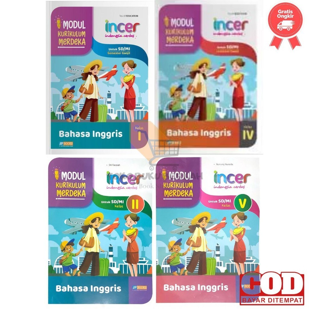 Jual Kurmer Modul Incer JP BOOKS Bahasa Inggris Kelas 1 2 3 4 5 6 SD ...