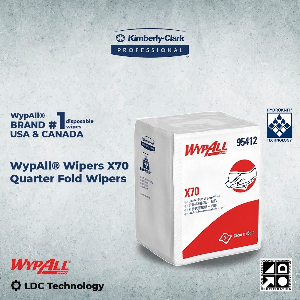Jual WYPALL X70 Manufactured Rags, ¼ fold - Disposable Wipes | Shopee ...
