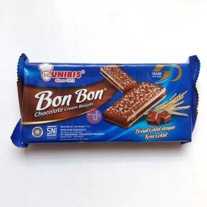 Jual Biskuit Cokelat Unibis Bon Bon Chocolate Cream Biscuits 200 Gr ...