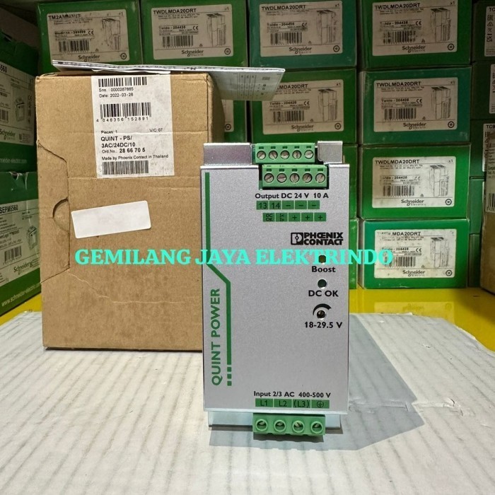 Jual POWER SUPPLY PHOENIX CONTACT QUINT-PS/3AC/24DC/10 3 PHASE ...