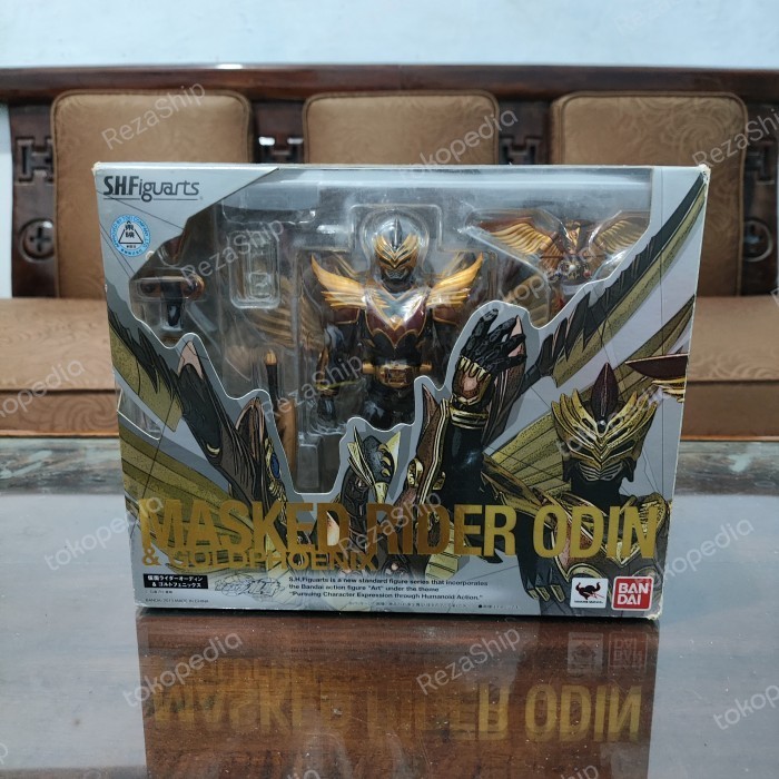 Jual shf kamen rider odin gold phoenix ryuki series bandai original ...