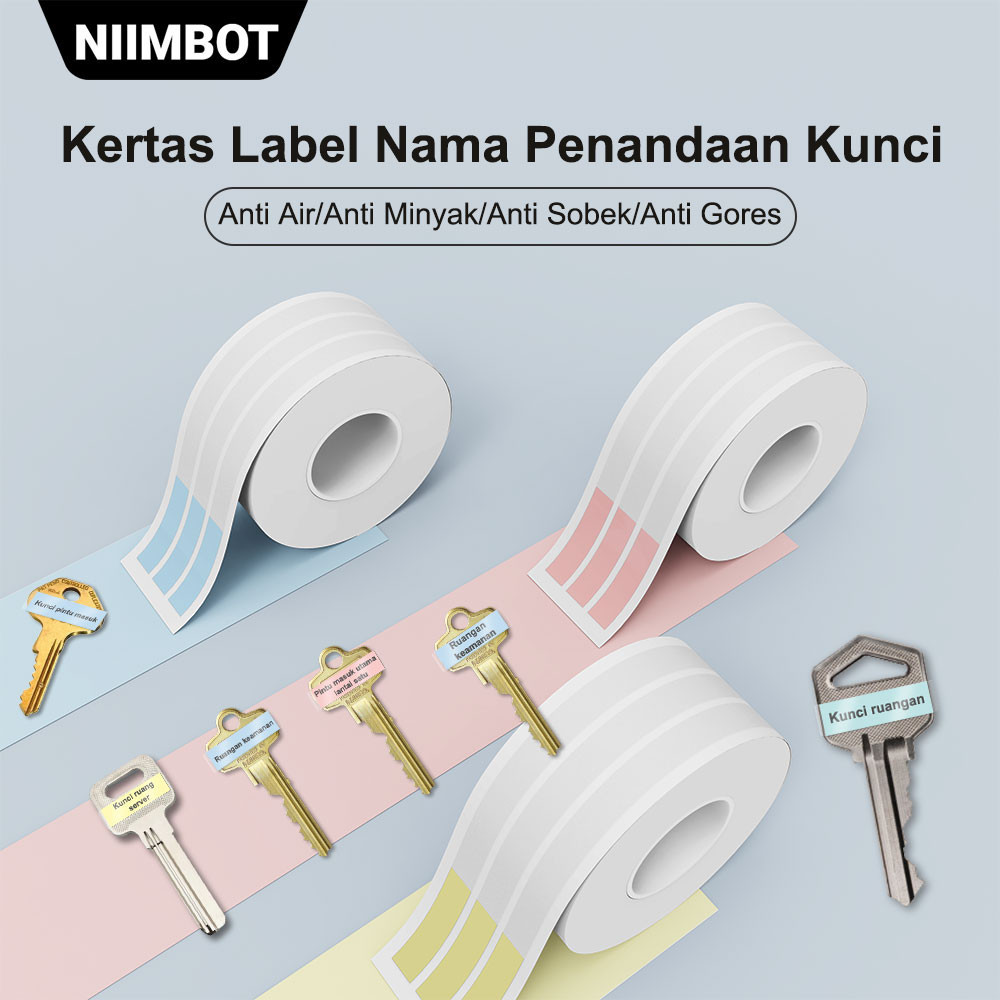 Jual NIIMBOT B21/B1/B3S Kertas Label Kunci, Stiker Nama dan Klasifikasi ...
