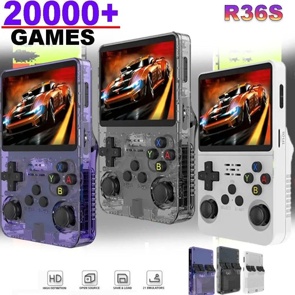 Jual R36S Handheld Game Console 3.5Inch IPS Screen 20000 Classic Retro ...