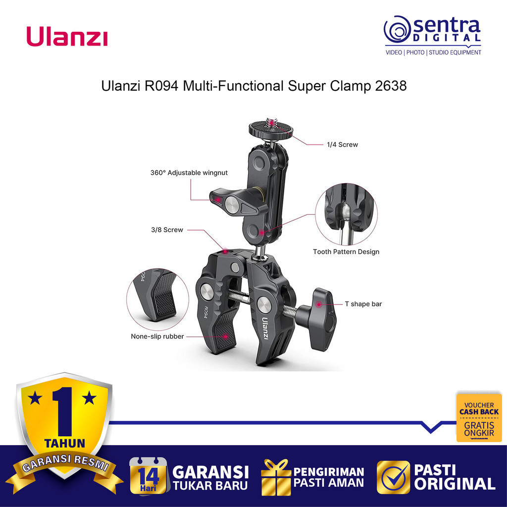 Jual Ulanzi R094 Multi-Functional Magic Arm with Clamp ( 2638 ...