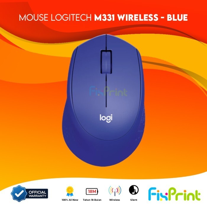 Jual Mouse Logitech Wireless M331 Blue Black Red Silent Plus Logitech ...
