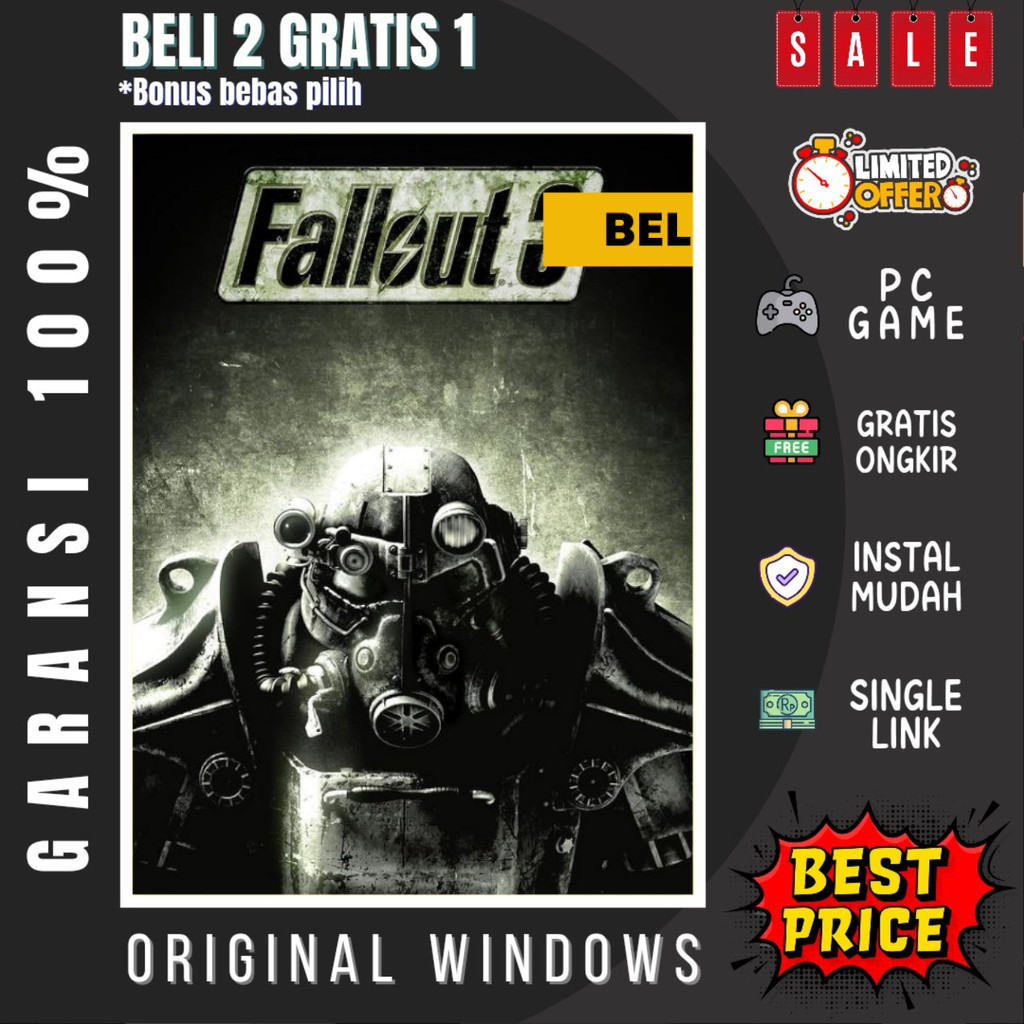 Jual FALLOUT 3 GAME OF THE YEAR EDITION - GAME PC - GAME LAPTOP - PC ...