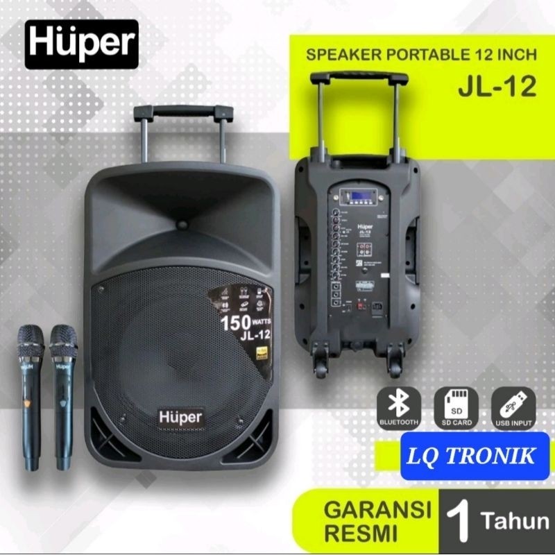 Jual SPEAKER PORTABLE MURAH BASS 12 INCH HUPER JL-12 BLUETOOTH | Shopee ...