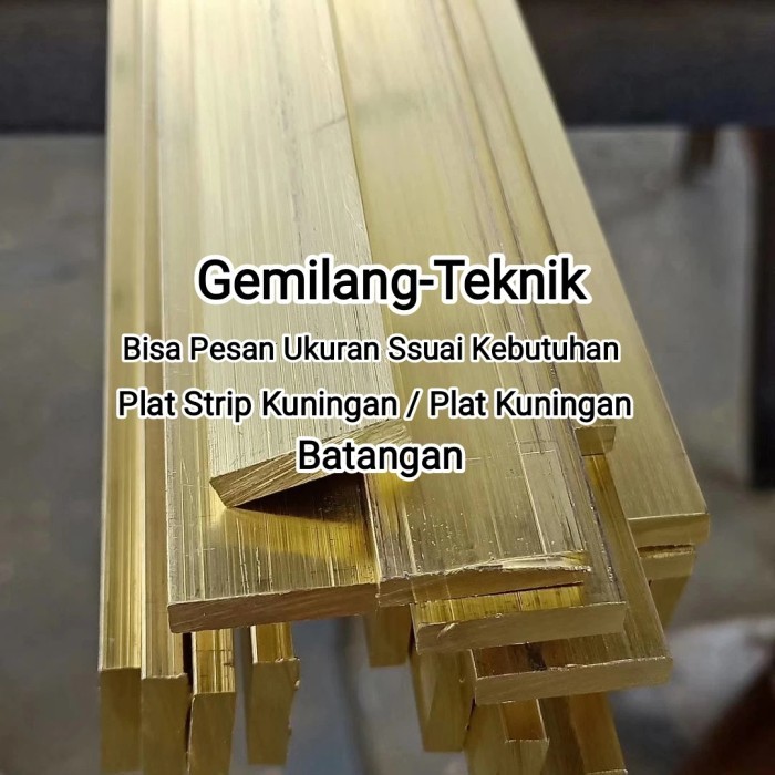 Jual Plat Strip Kuningan 3mm X 25mm X 100mm Plat Kuningan Strip Plat Kuningan Brass Barr 5734