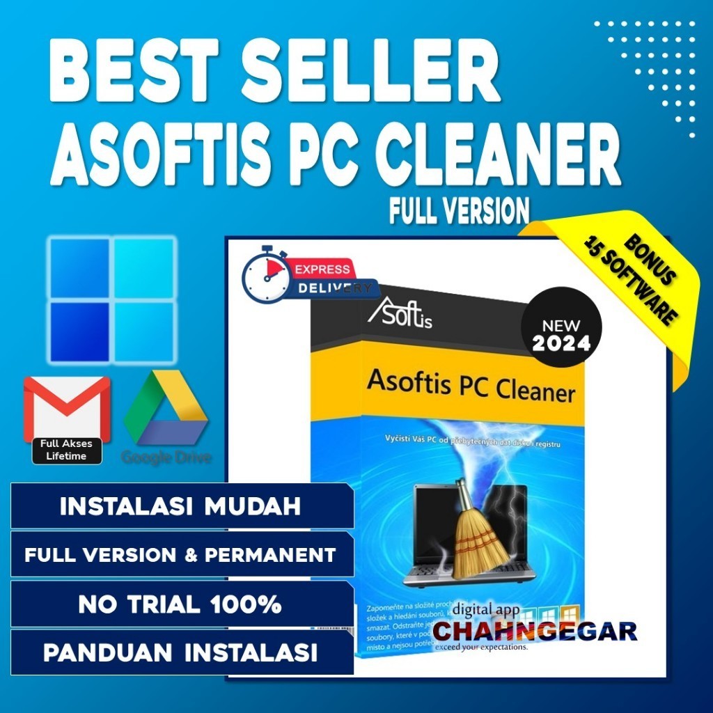 Jual Asoftis PC Cleaner 2024 Pro Full Key Lifetime Software Utilitas ...