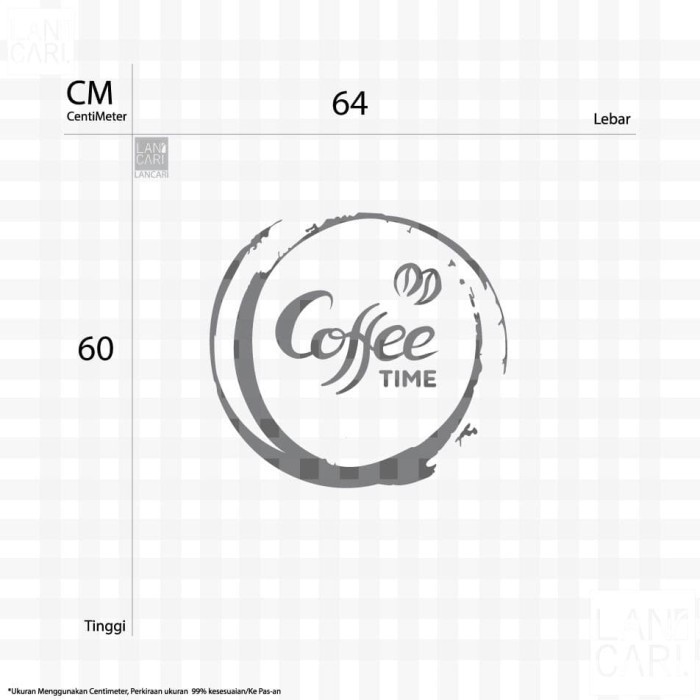 Jual Stiker Coffee Time Kopi shop toko wall Sticker Kaca Cutting ...