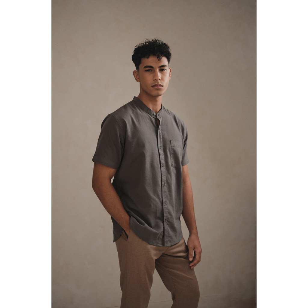 Jual Larusso Khair Collection - Kemeja Koko Rami Basic Polos Pria ...