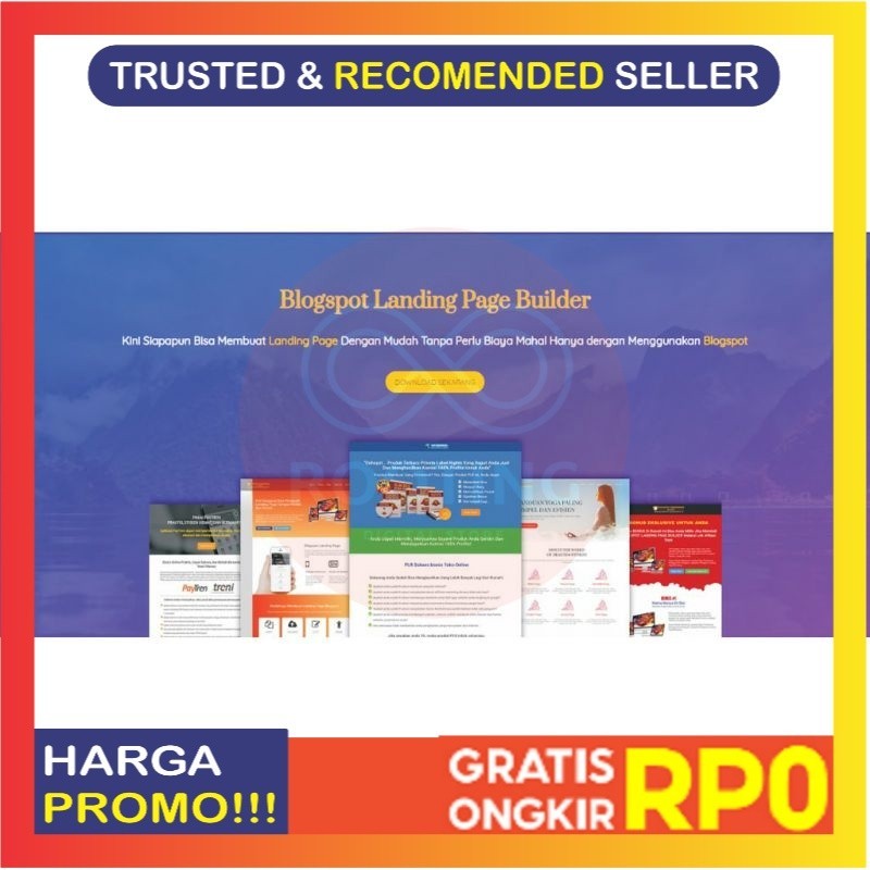 BLOGGER BLOGSPOT LANDINGPAGE BUILDER - TEMPLATE WEBSITE DESIGN GRATIS - BONUS BIOLINK