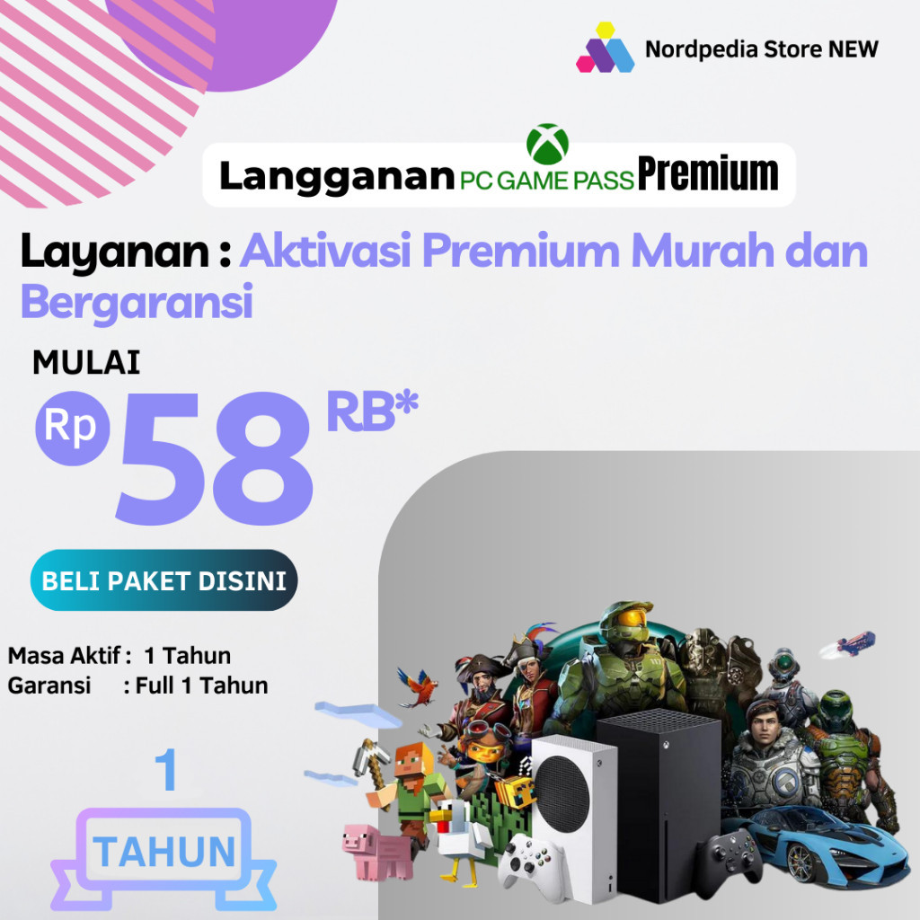 Jual Xbox Game Pass Premium 1 Tahun Full Garansi (Proses Tercepat Buka ...