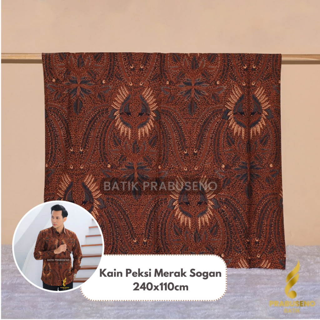 Jual KAIN Print Motif PEKSI MERAK SOGAN | Shopee Indonesia