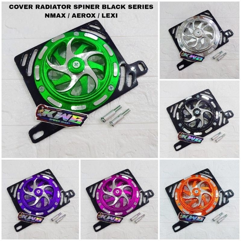 Jual Cover radiator spiner black series nmax old nmax new aerox old ...
