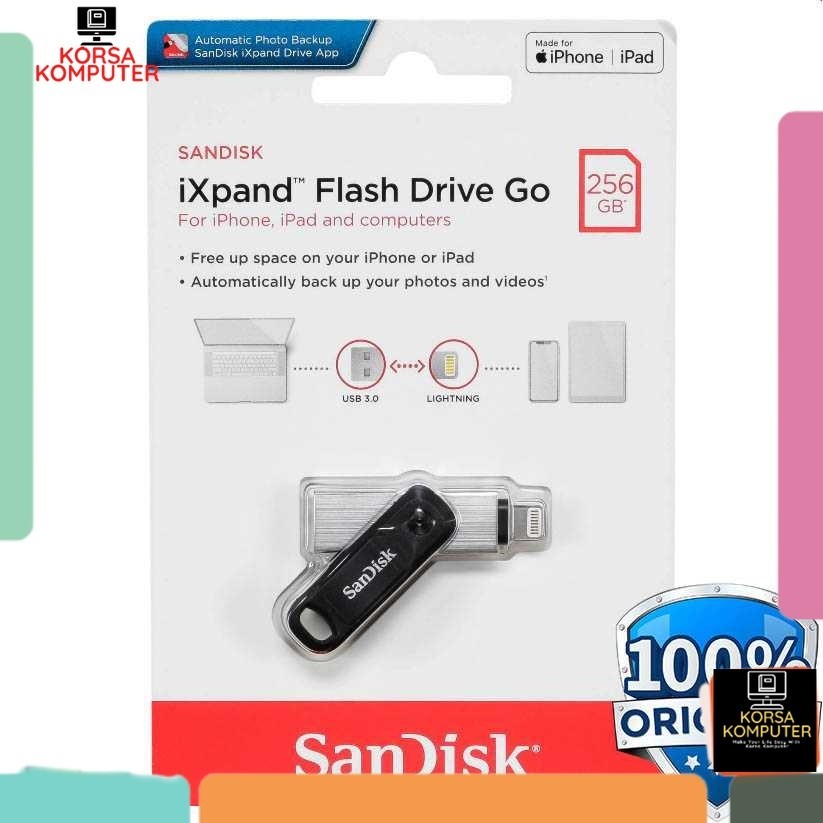 Jual Flashdisk Go Lightning USB 3.0 SanDisk iXpand Flash disk 256 GB FD ...