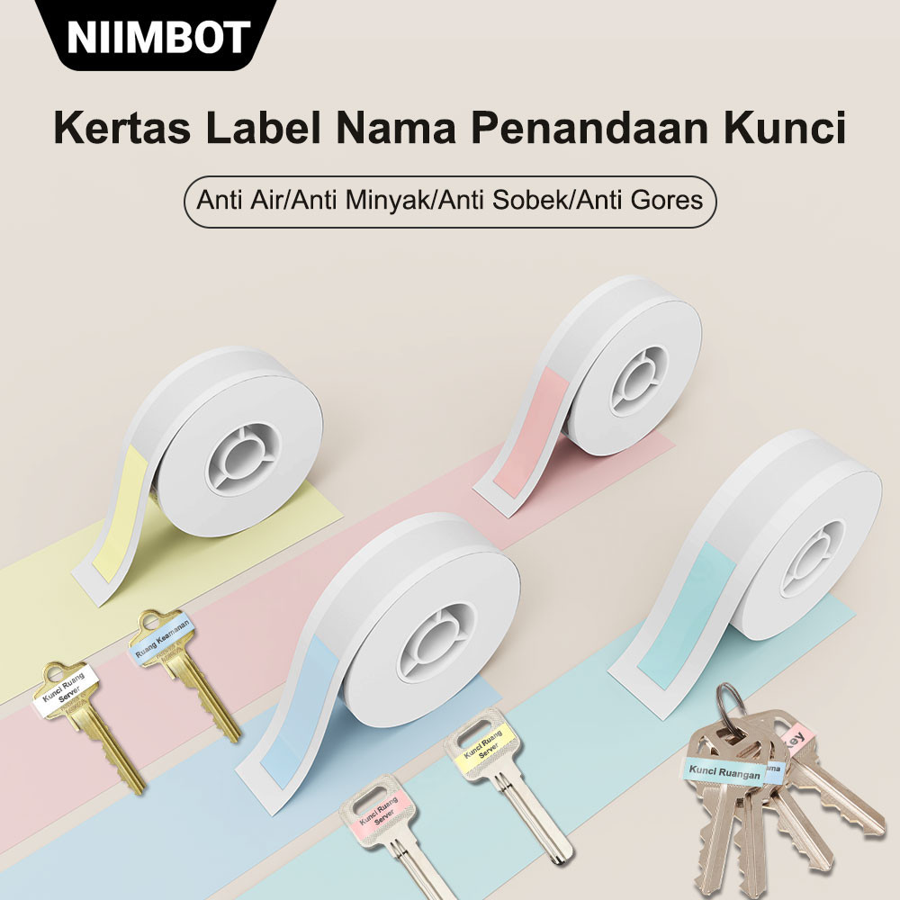 Jual NIIMBOT D11/D110/D101/H1S Kertas Label Kunci, Stiker Nama dan ...