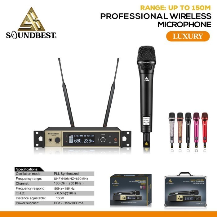 Jual Mic Wireless Soundbest LUXURY Microphone Original | Shopee Indonesia