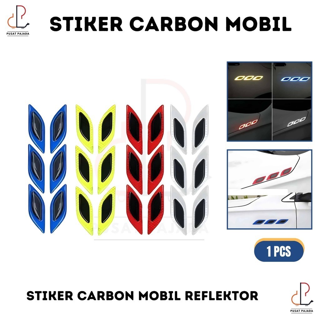 Jual Stiker Carbon Mobil Reflektor Sticker Reflector Body Mobil Kap