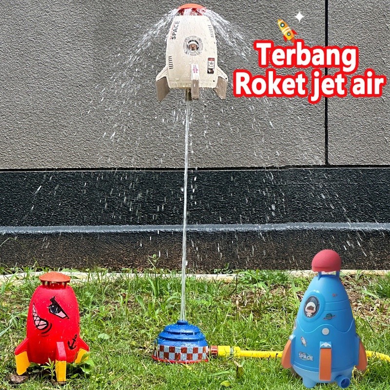 Jual HY64RV Mainan Roket Air Water Rocket Jet Sprinkler Rocket Berputar ...