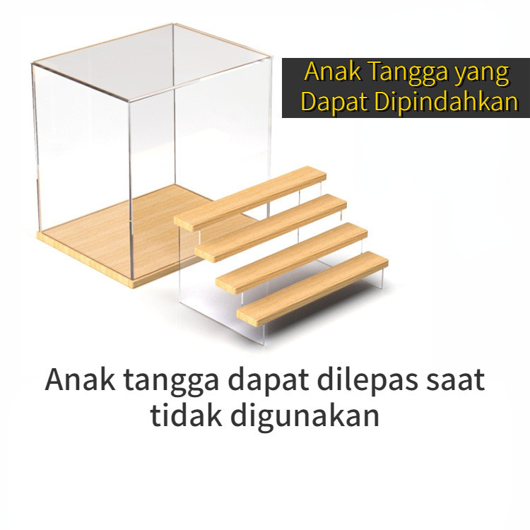 Jual 2-3 Susun Akrilik Display Box / Wood Acrylic Blind Box / Kotak ...