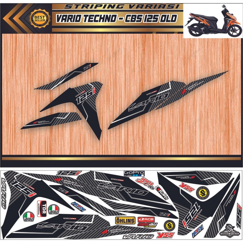 Jual COD / STIKER STRIPING MOTOR VARIO OLD 125 CBS / STICKER VARIO 125 ...