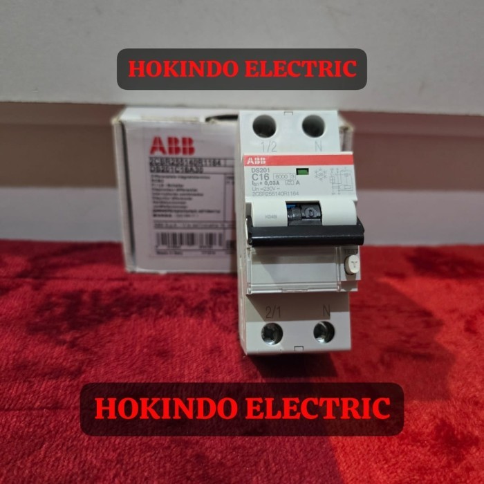 Jual RCBO ABB DS201 C16 / RCBO ABB DS201 2P 16A 30MA / RCBO ABB 1P+N ...