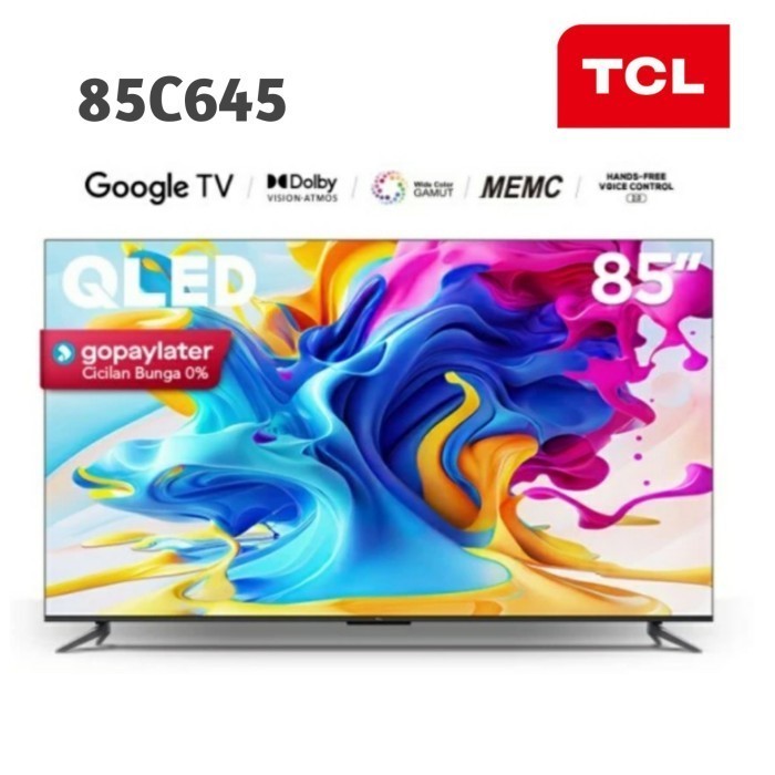 Jual TCL 85C645 QLED 85 INCH GOOGLE TV 4K UHD HDR 10 DOLBY ATMOS TCL ...