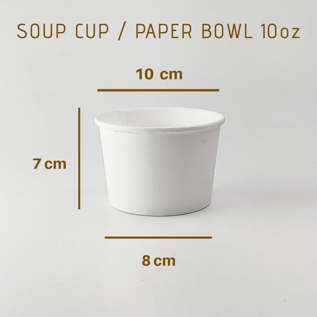 Jual PAPER CUP BOWL POLOS 10 OZ 50PCS (TANPA TUTUP) I BelanjaBJM ...