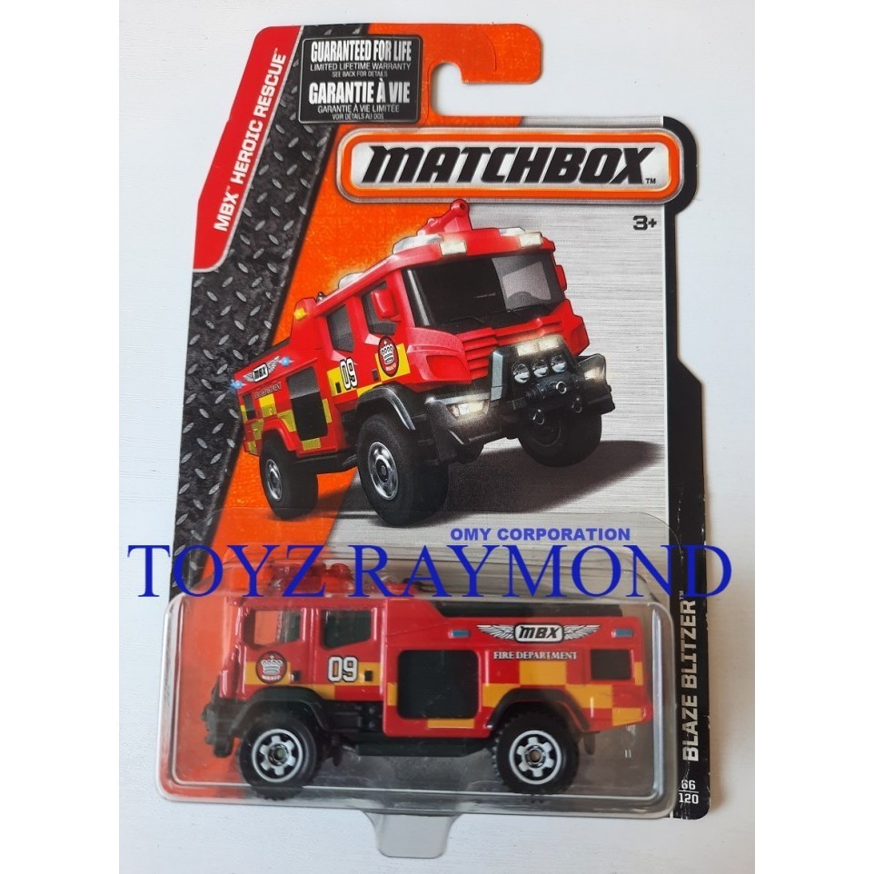 Jual Matchbox Blaze Blitzer merah Fire Truck Pemadam Mbx Heroic Rescue ...