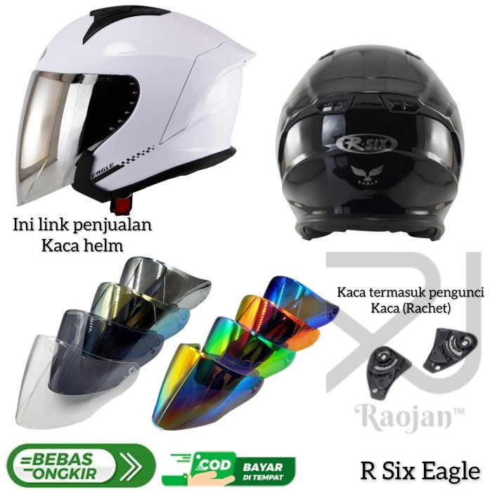 Jual Kaca helm RSIX Eagle Visor helm R SIX Eagle | Shopee Indonesia