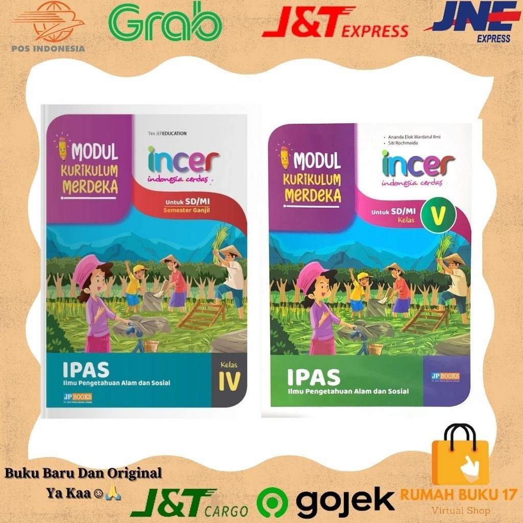 Jual Kurmer Buku Modul Incer IPAS Kelas 1 2 3 4 5 6 SD JP BOOKS Jepe ...
