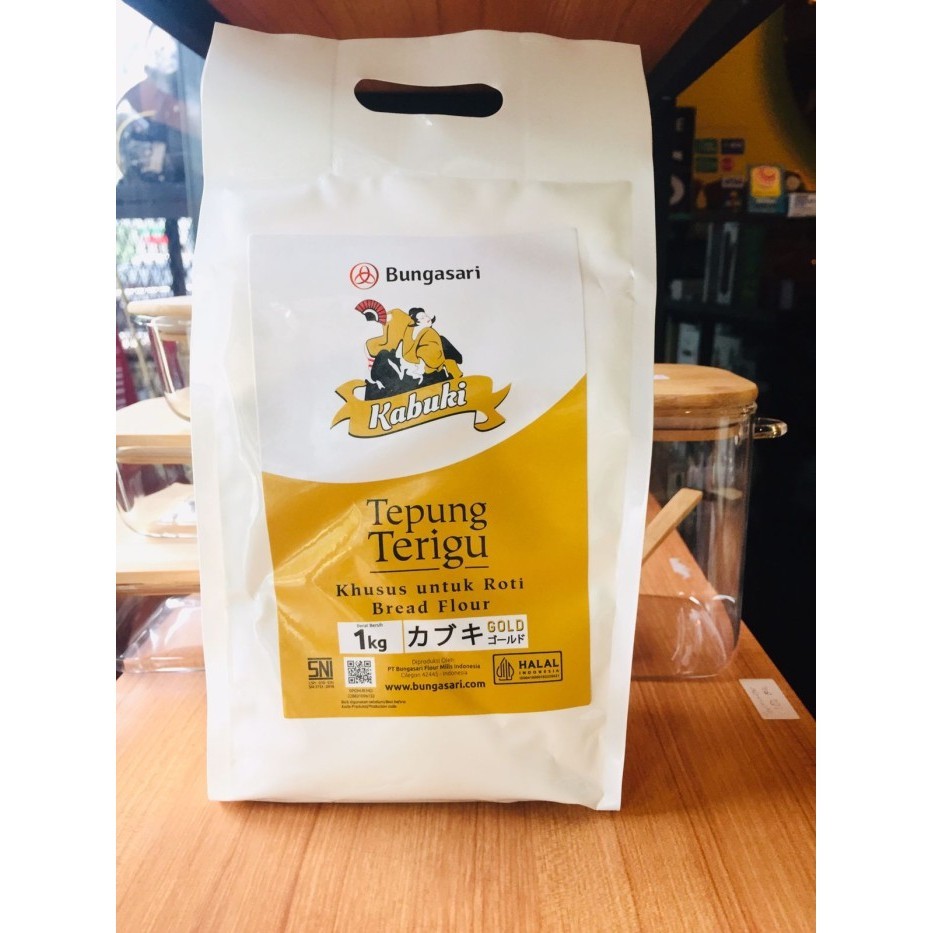Jual Tepung Terigu Kabuki Gold Tepung Roti jepang protein tinggi 1kg ...