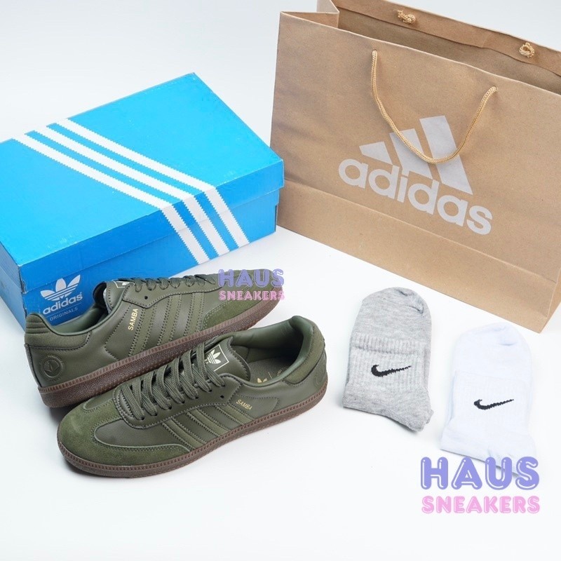 Jual Adidas Samba Olive Gum BD7526 Unisex 90 Seperti Original BNIB Haus Sneakers Shopee Indonesia