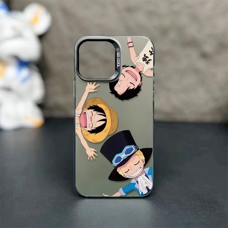 Jual Casing Anime One Piece Luffy Ace Sabo Case iPhone 16 13 12 11 PRO ...