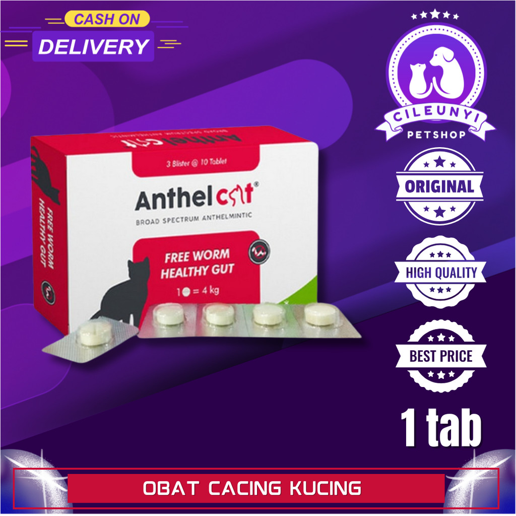 Jual Anthel Cat 1 Tablet - Obat Cacing Kucing by Kalbe [ORIGINAL ...