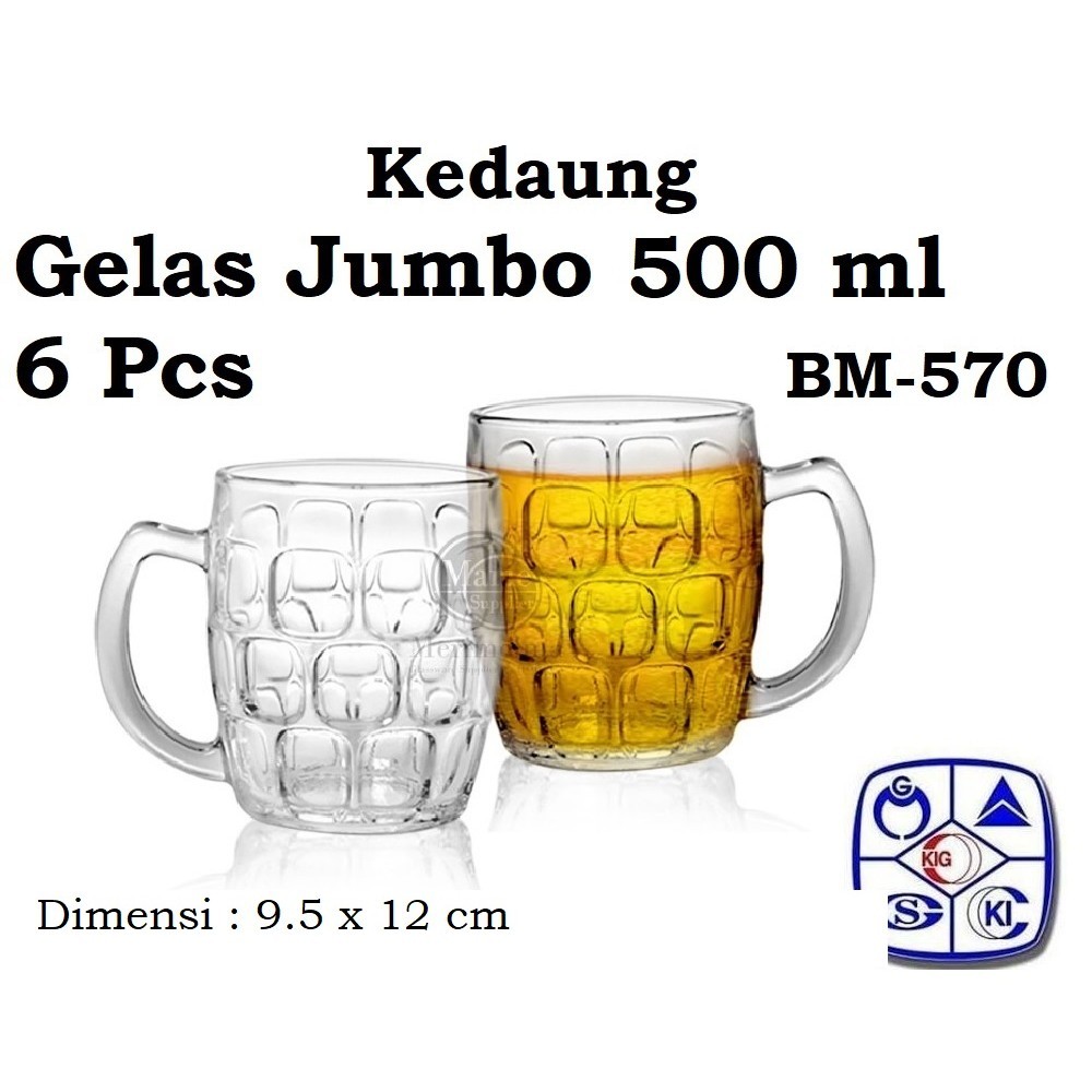 Jual Kedaung Gelas Jumbo 500 Ml Bm 570 6pcs Shopee Indonesia 2057