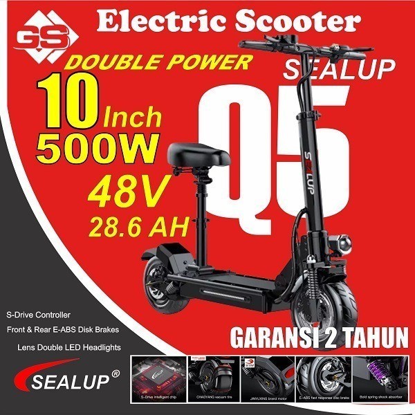 Jual PREMIUM SEALUP Q5 ELECTRIC SCOOTER / SKUTER LISTRIK DEWASA ...