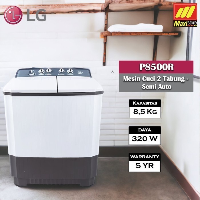 Jual LG P8500R Mesin Cuci Twin Tub Kapasitas [8,5 Kg] - Garansi Resmi ...